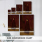 Size comparison chart for canvas art prints, showing multiple size options.