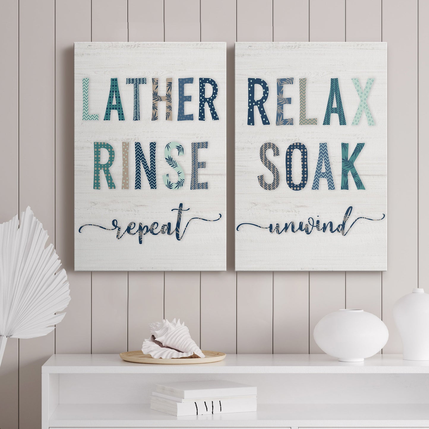 Lather Rinse Repeat Premium Gallery Wrapped Canvas - Ready to Hang