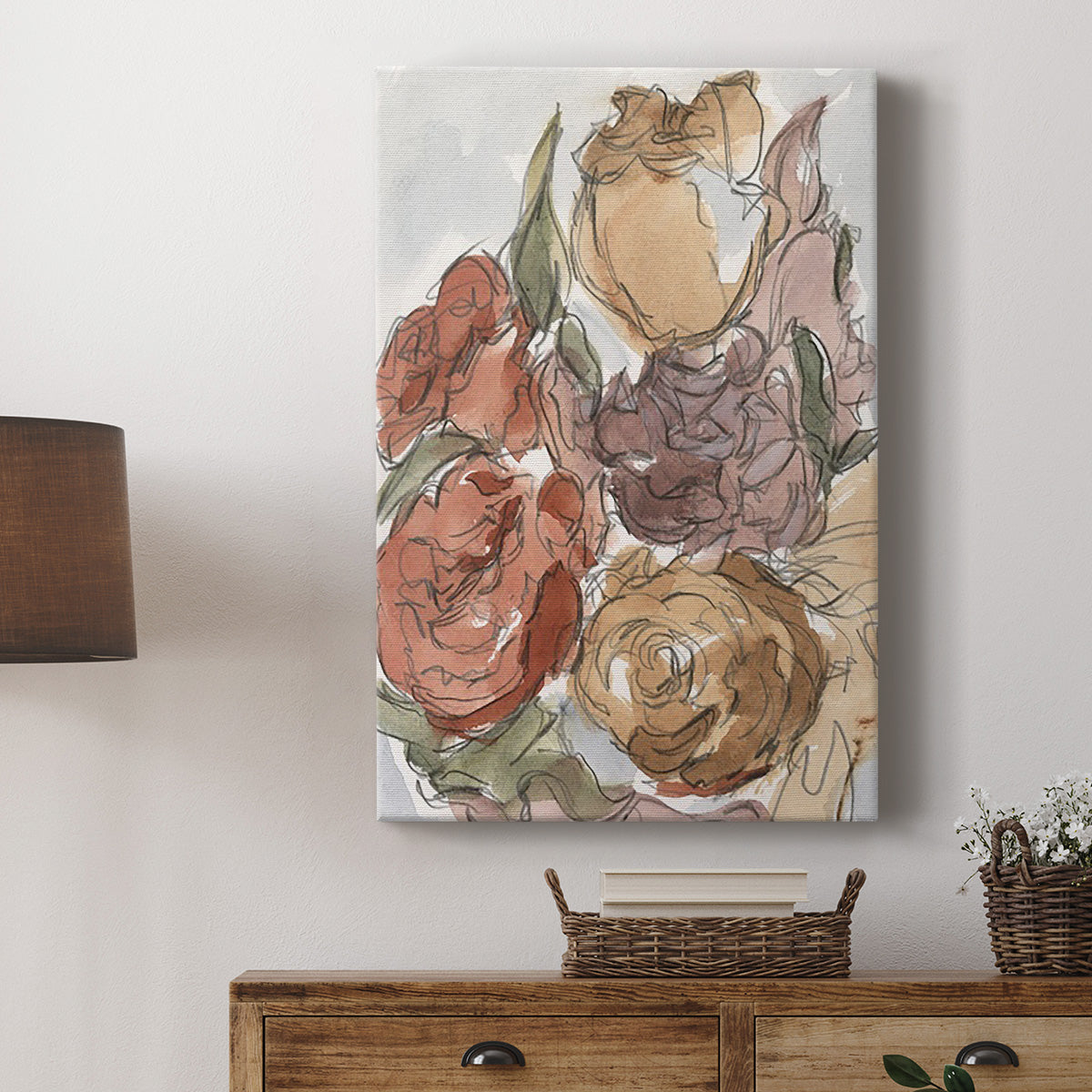 Cropped Floral Arrangement II - Canvas Art Print