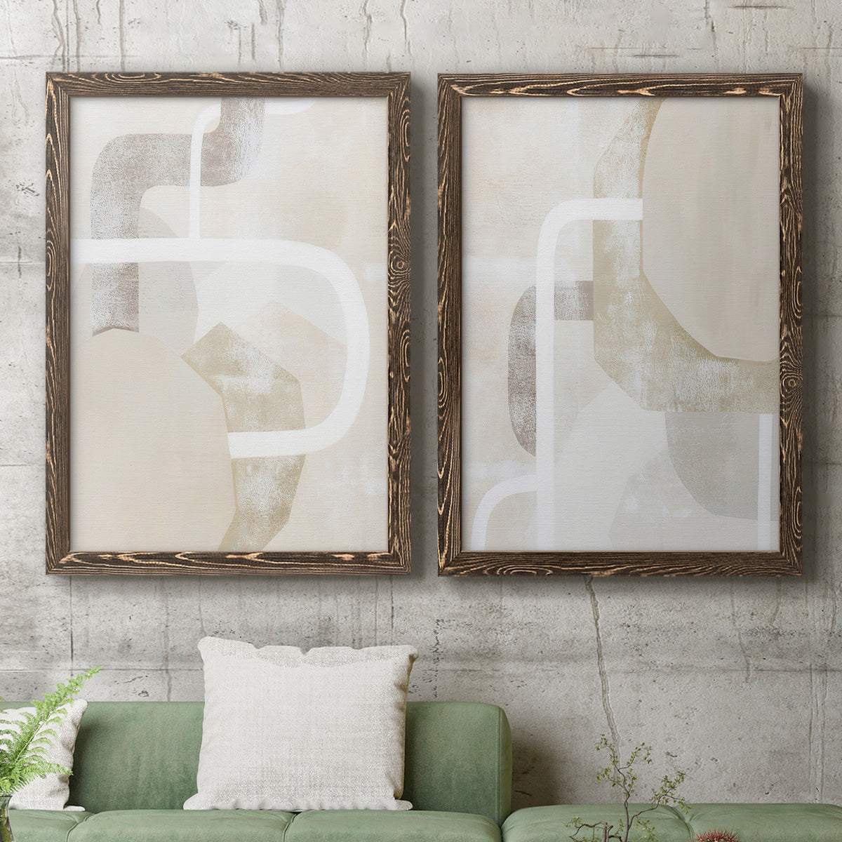 Quiet Affection I - Premium Framed Canvas 2 Piece Set - Ready to Hang