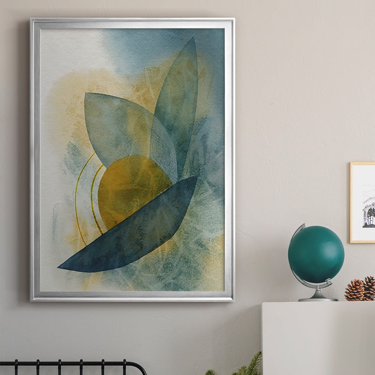 Solar Shapes II - Modern Framed Canvas Print