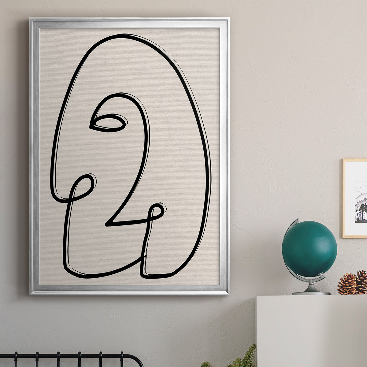 Face It II - Modern Framed Canvas Print