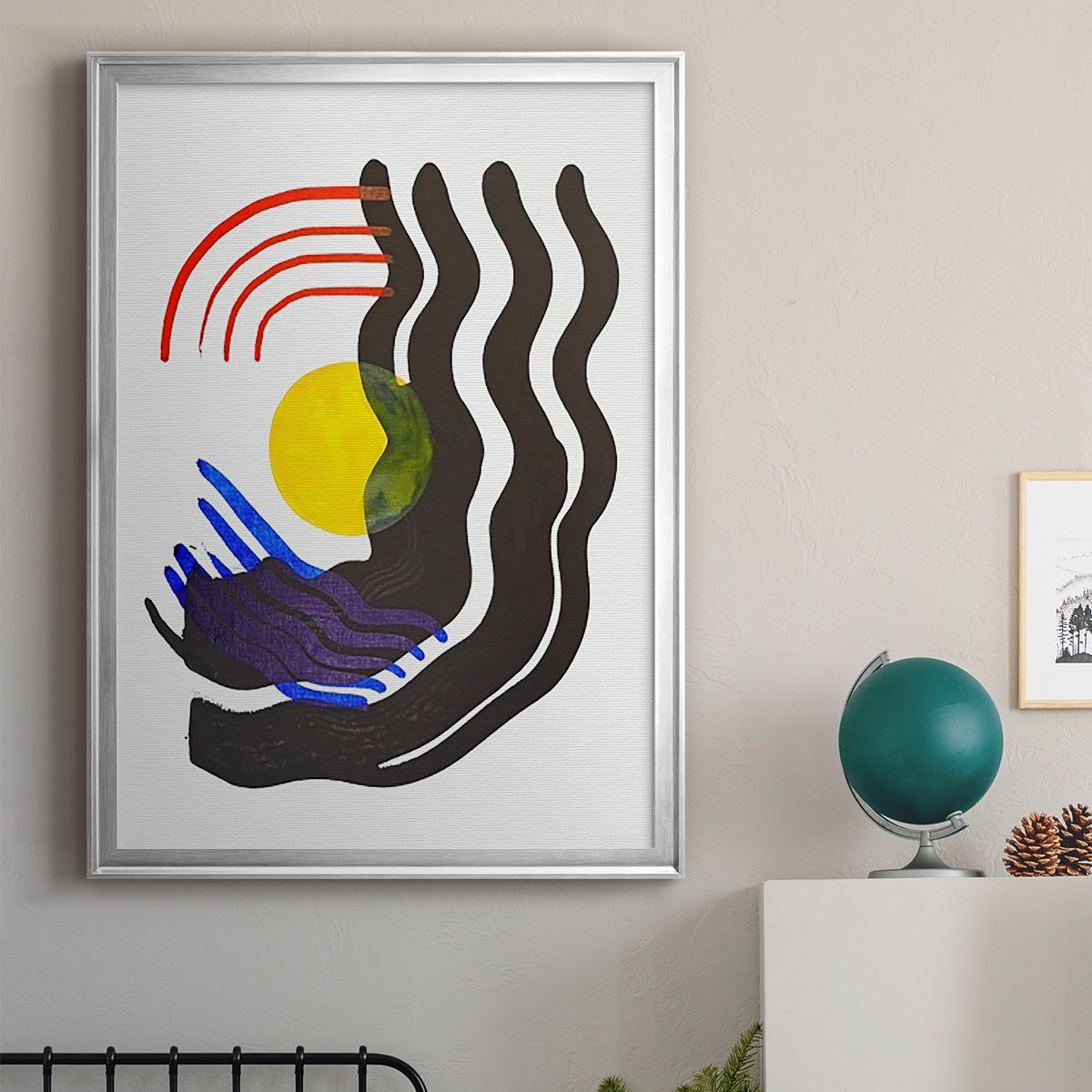 Shifting III - Modern Framed Canvas Print