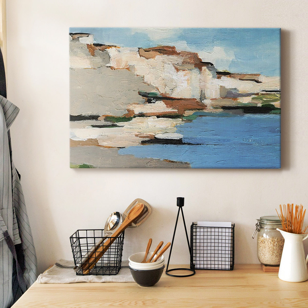 White Rock Cliffs I Premium Gallery Wrapped Canvas - Ready to Hang