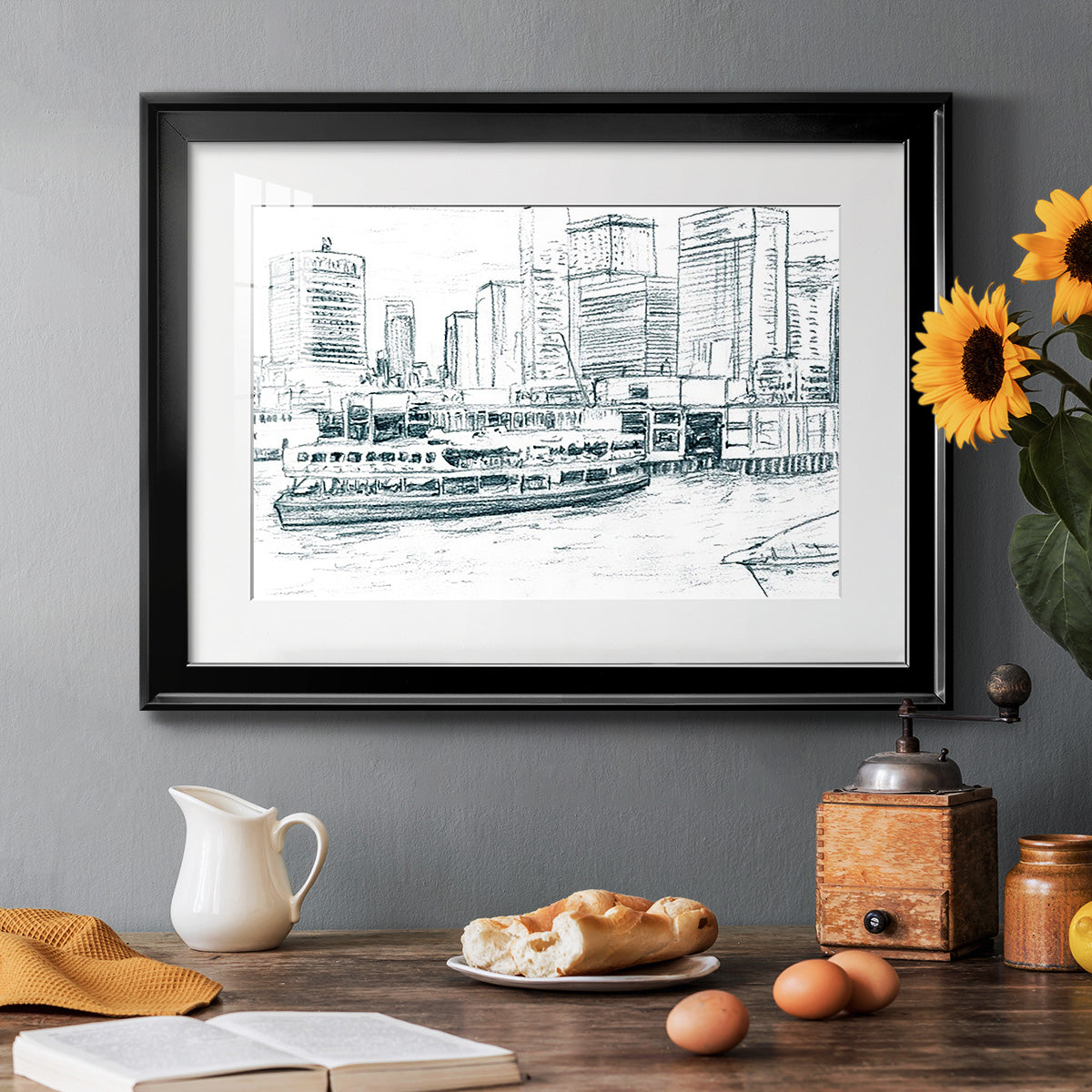 Ferryboats IV Premium Framed Print - Ready to Hang