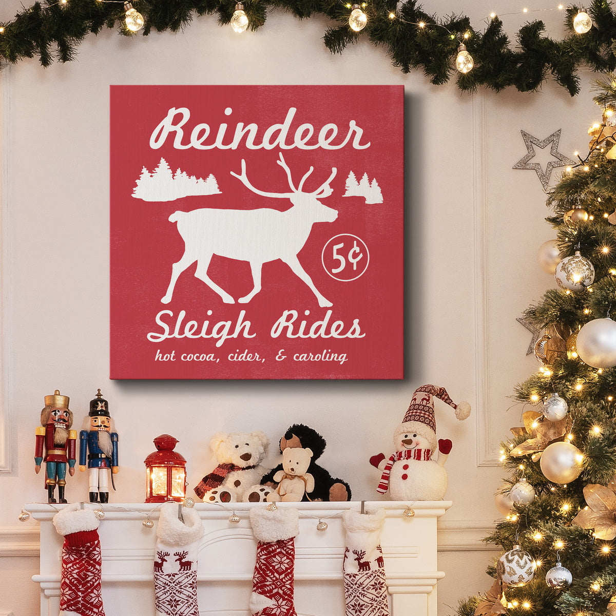 Reindeer Rides I-Premium Gallery Wrapped Canvas - Ready to Hang