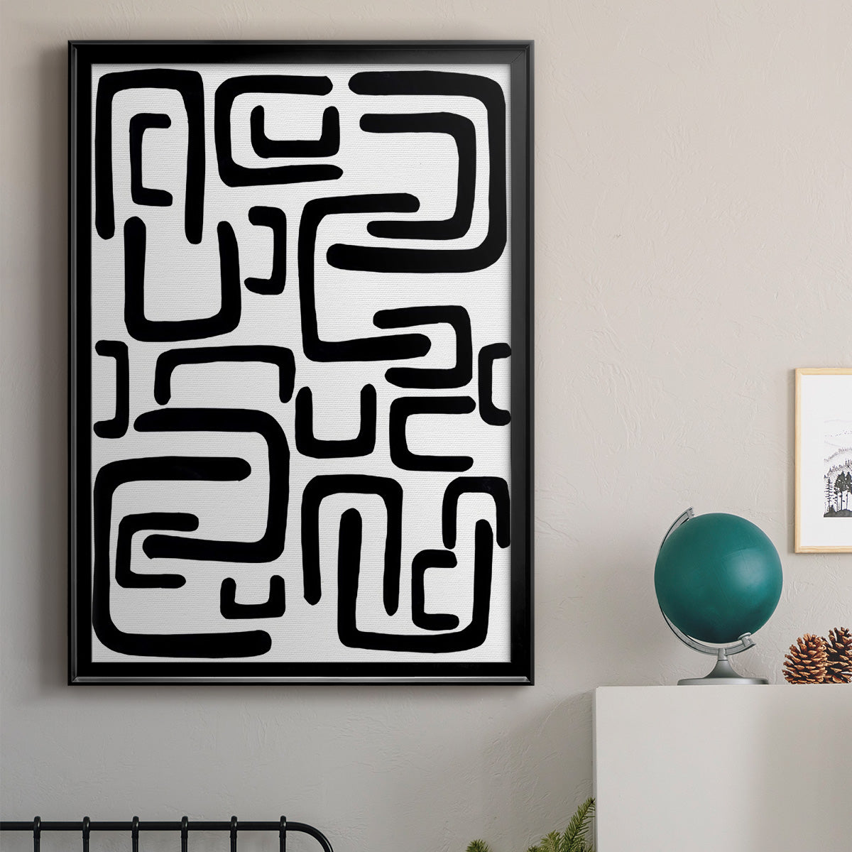 Shuffle II - Modern Framed Canvas Print