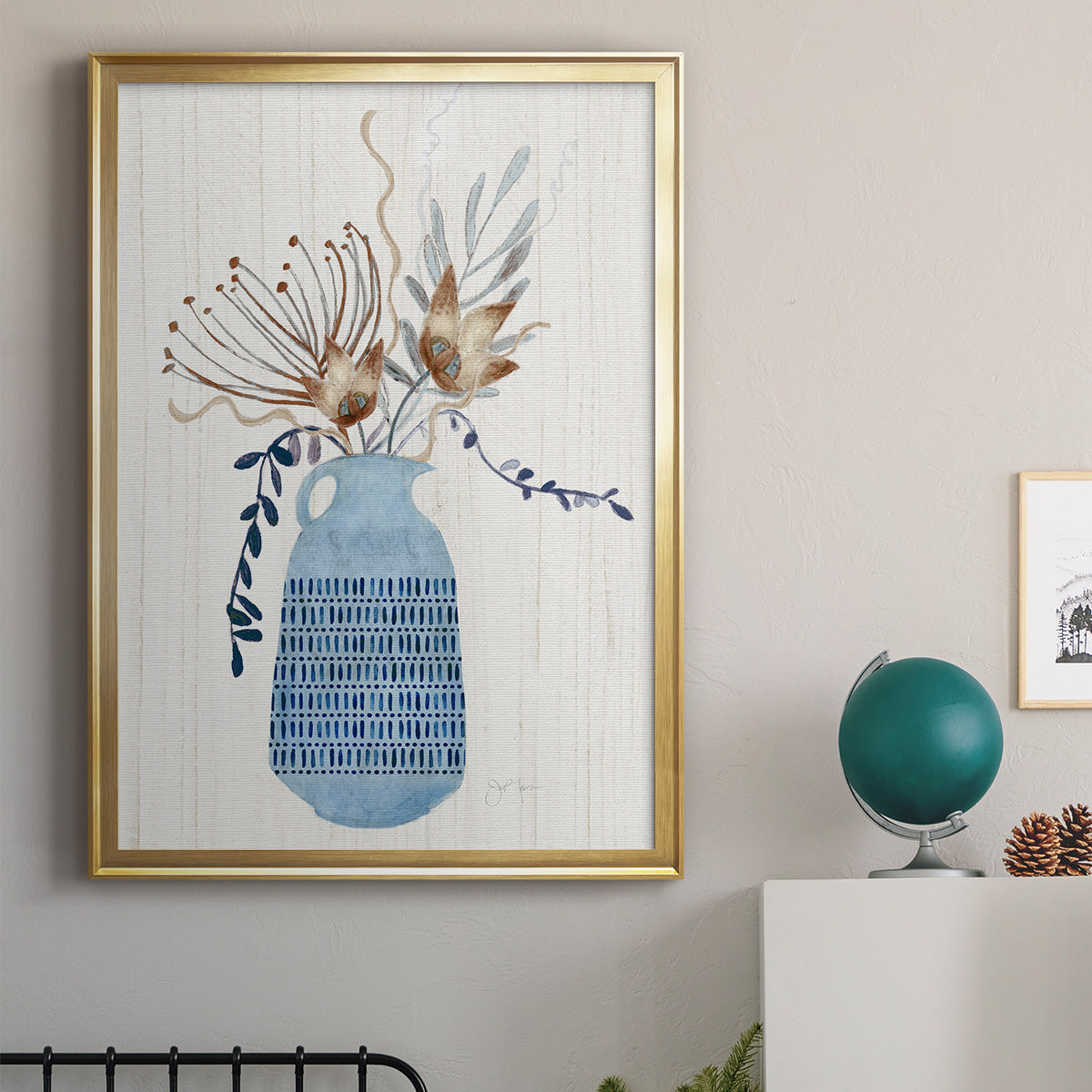 Boho Arrangement I - Modern Framed Canvas Print