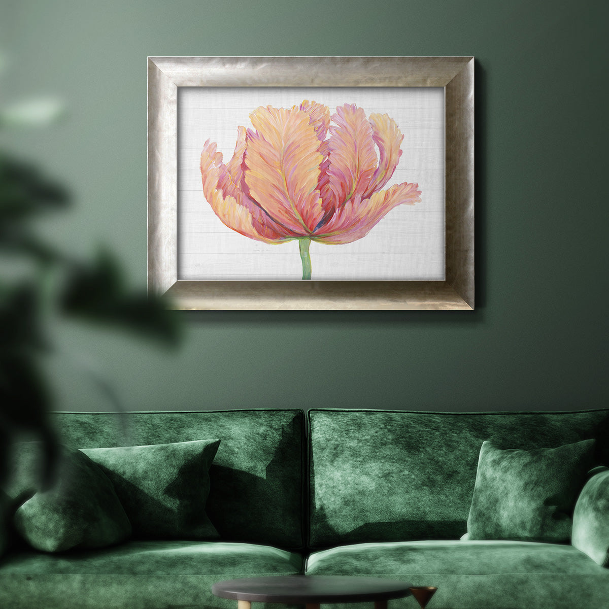 Single Pink Bloom I Premium Framed Canvas- Ready to Hang