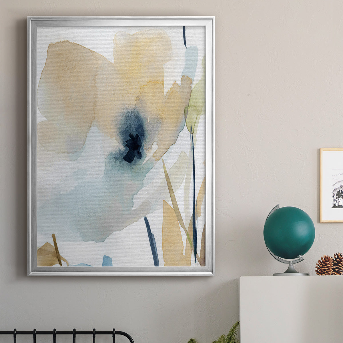 Blooming Wash II - Modern Framed Canvas Print