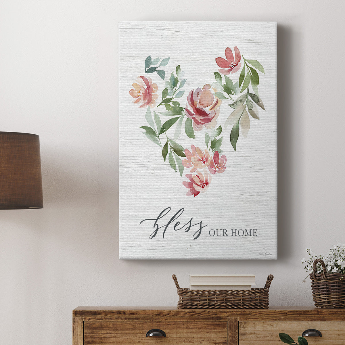 Paradise Floral Heart - Canvas Art Print