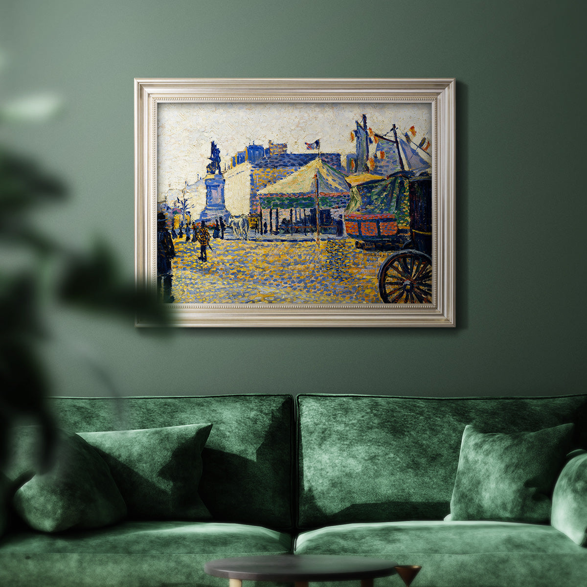 Place de Clichy - Ornate Framed Canvas Print