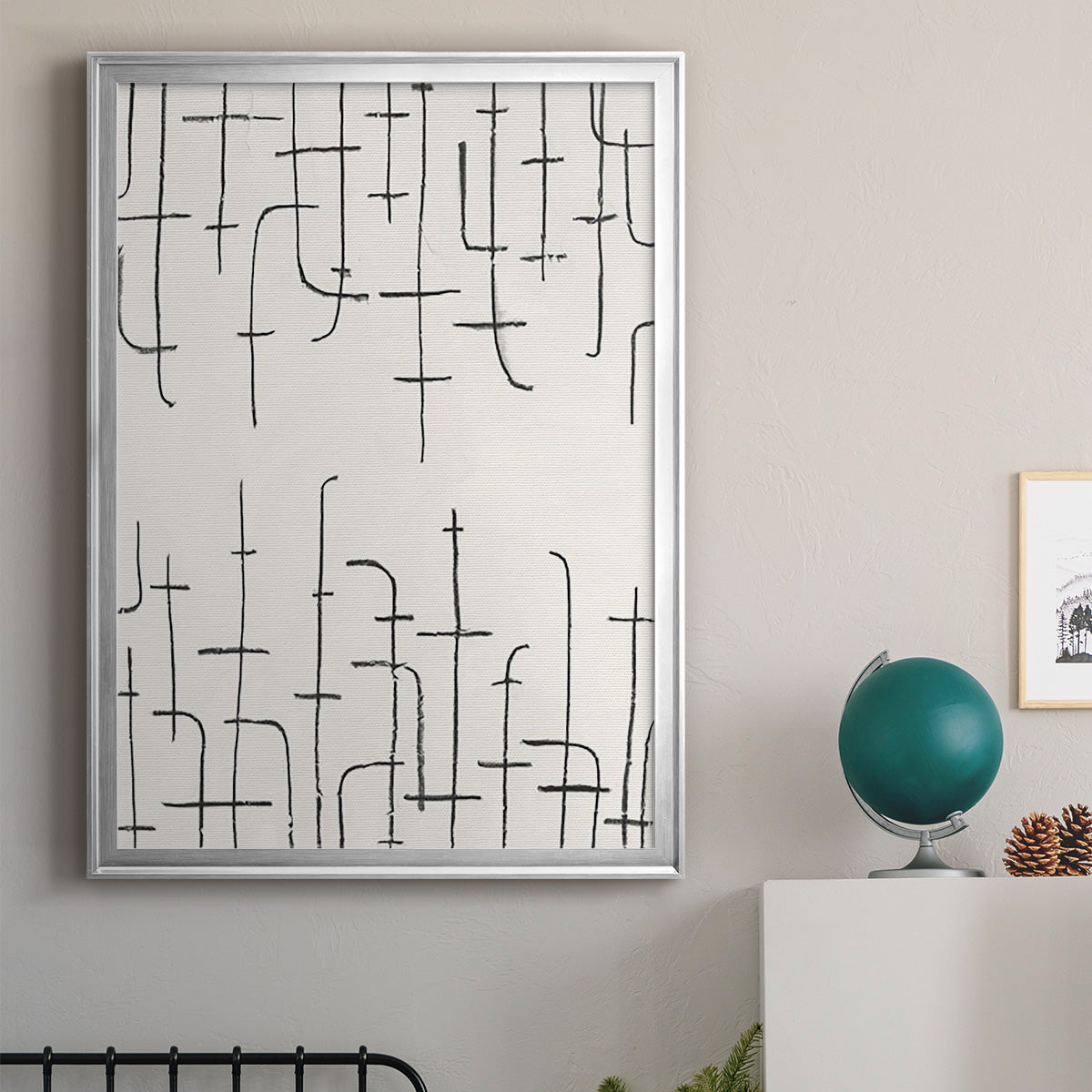 Vertical Arrangement I - Modern Framed Canvas Print
