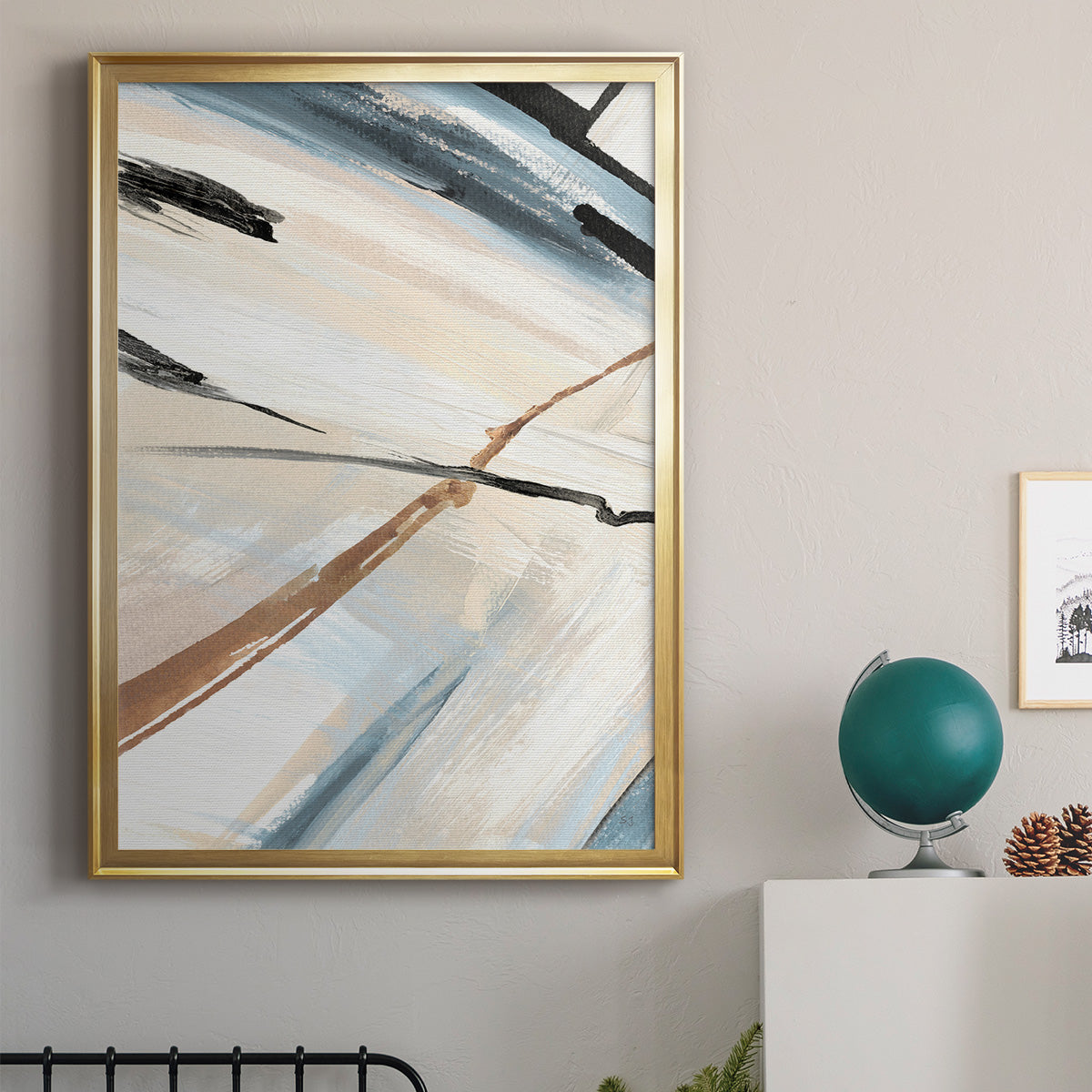 Dancing Wind Revisit II - Modern Framed Canvas Print
