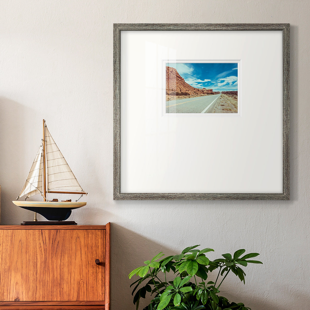 New Mexico Drive II - Double Matboard Framed Print