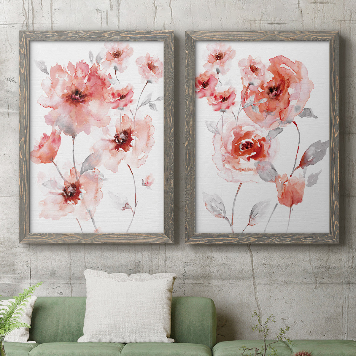 Translucent Blush I - Premium Framed Canvas 2 Piece Set - Ready to Hang