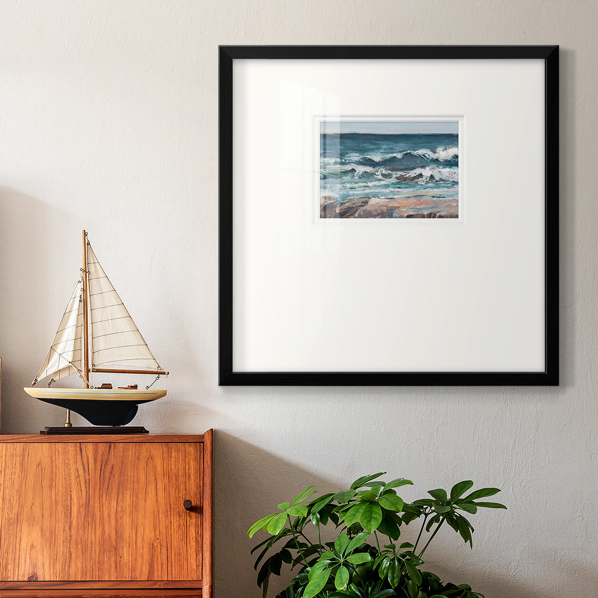 Ocean Breakers II Premium Framed Print Double Matboard