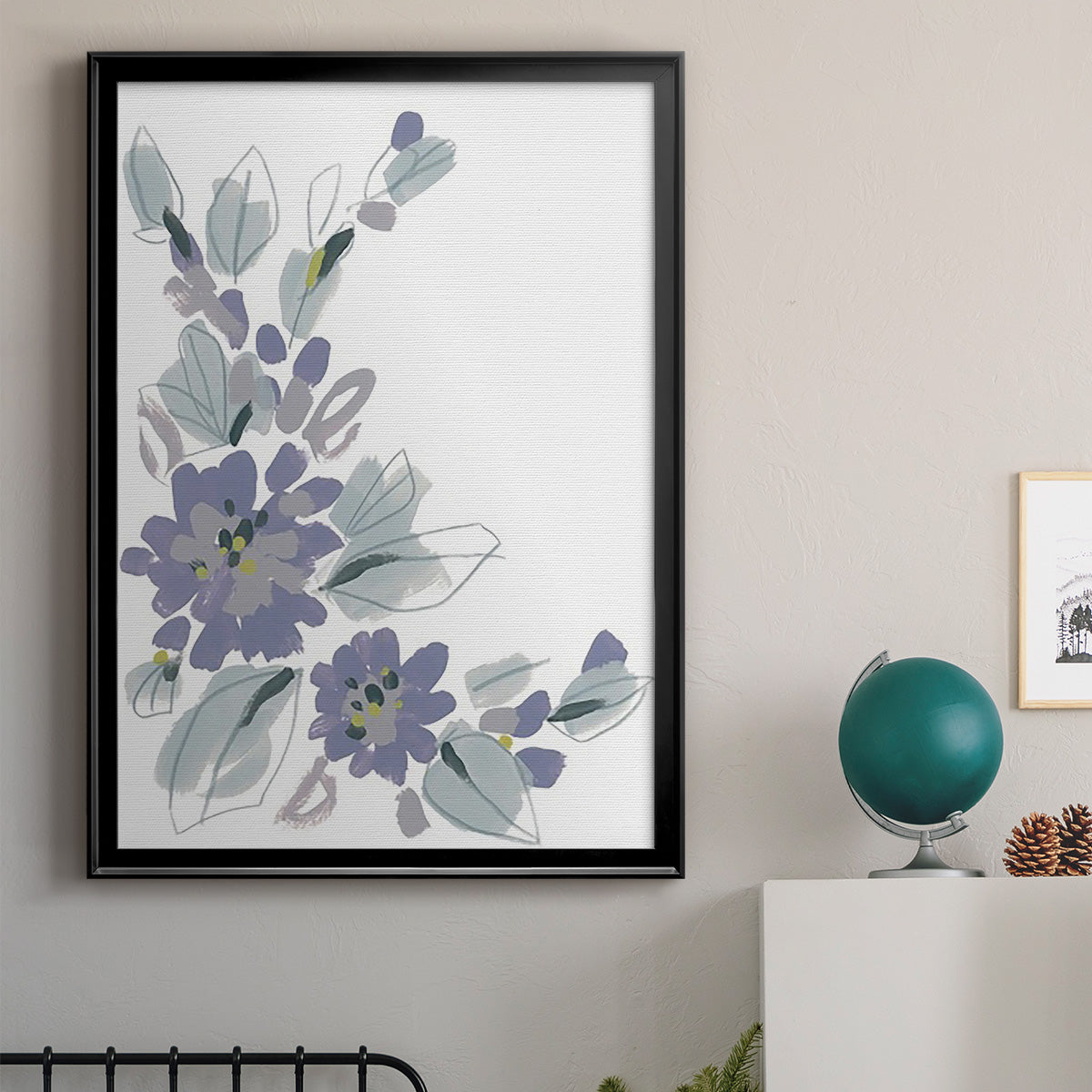 Periwinkle Patch III - Modern Framed Canvas Print