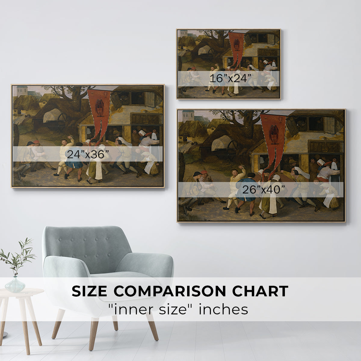 A Village Fair, c. 1567-1569 - Floater Framed Canvas Print