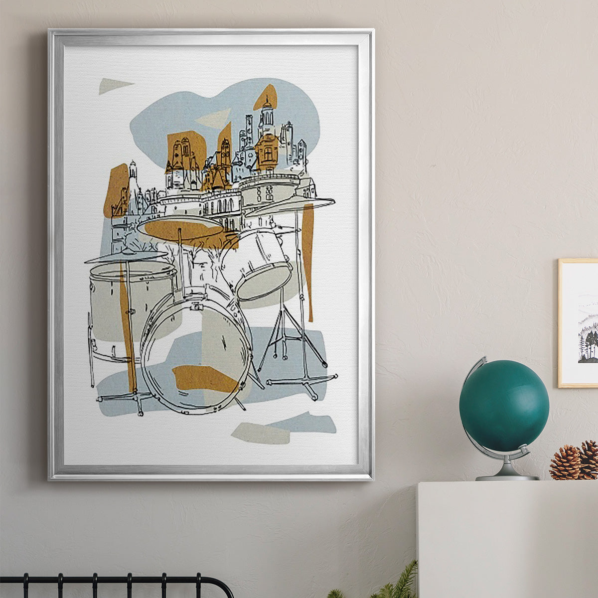 Rehearsal IV - Modern Framed Canvas Print