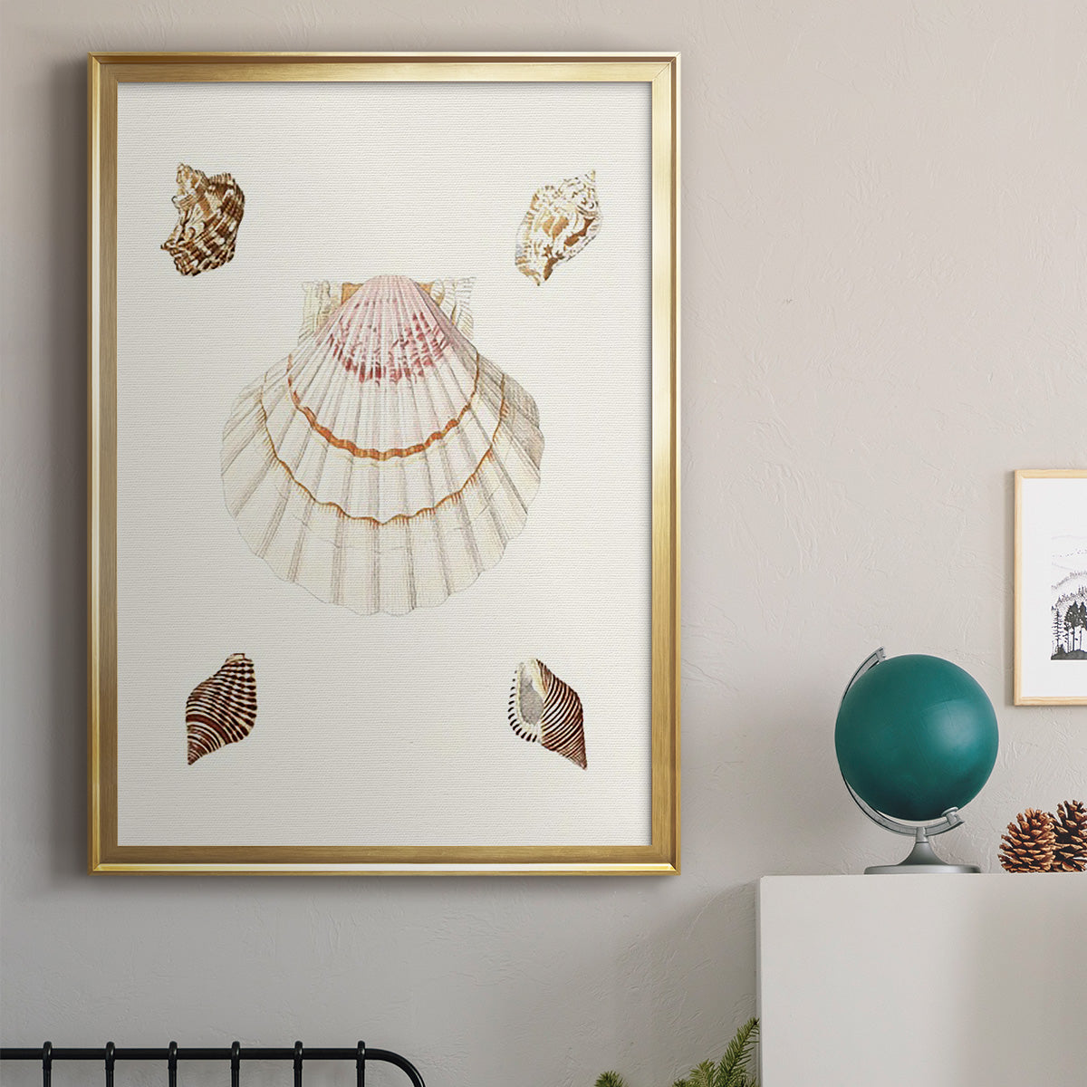 Pastel Knorr Shells IV - Modern Framed Canvas Print