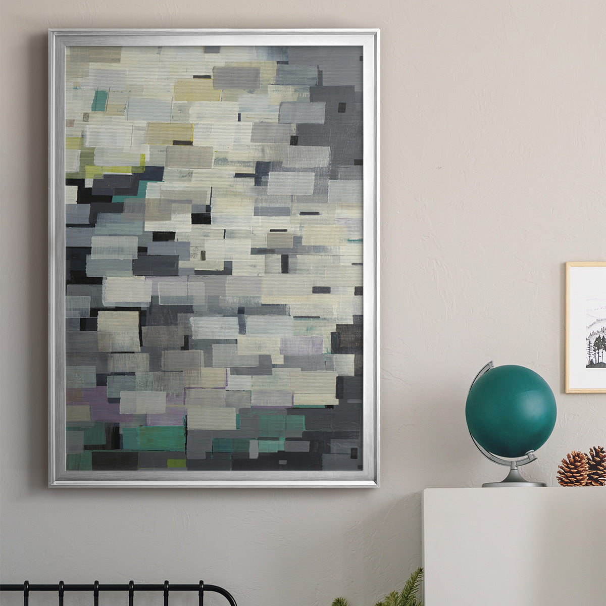 Puzzle Pieces V2 - Modern Framed Canvas Print