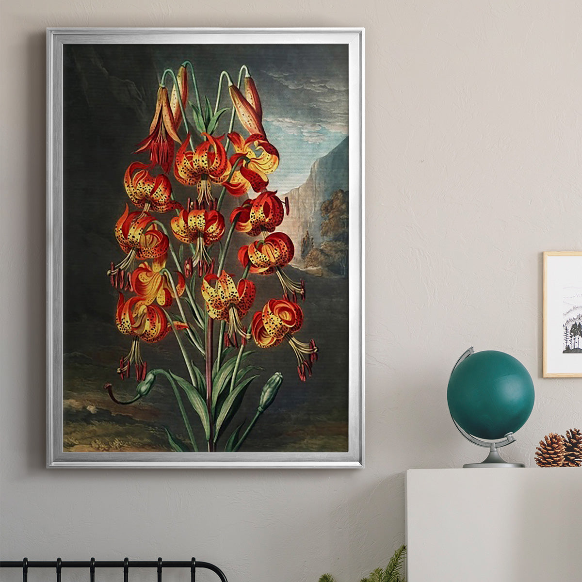 Temple of Flora III - Modern Framed Canvas Print