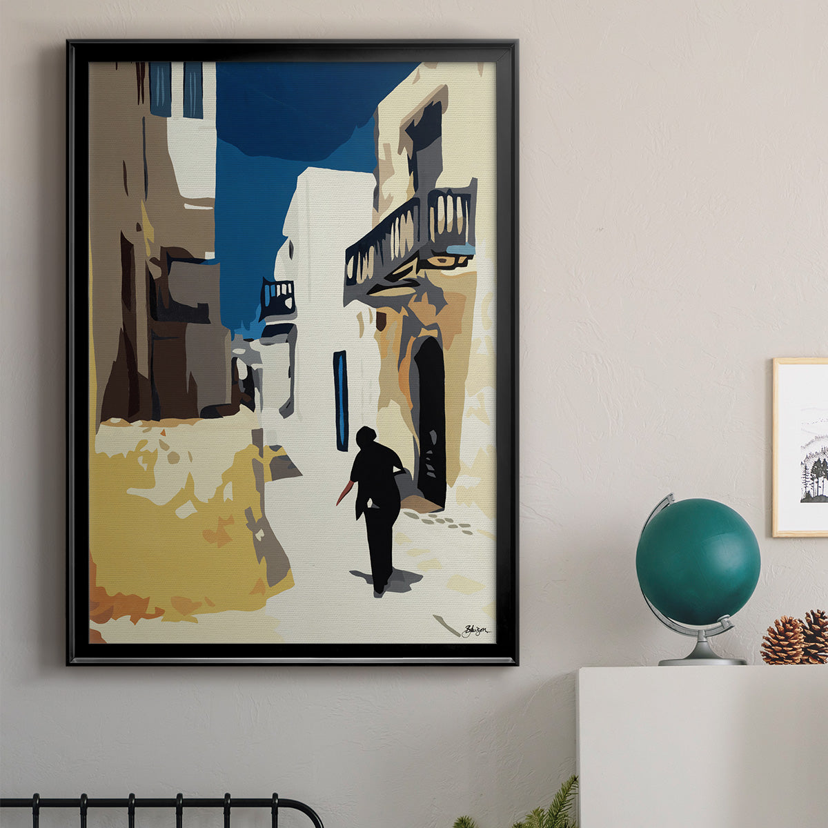 Mykonos 3 - Modern Framed Canvas Print