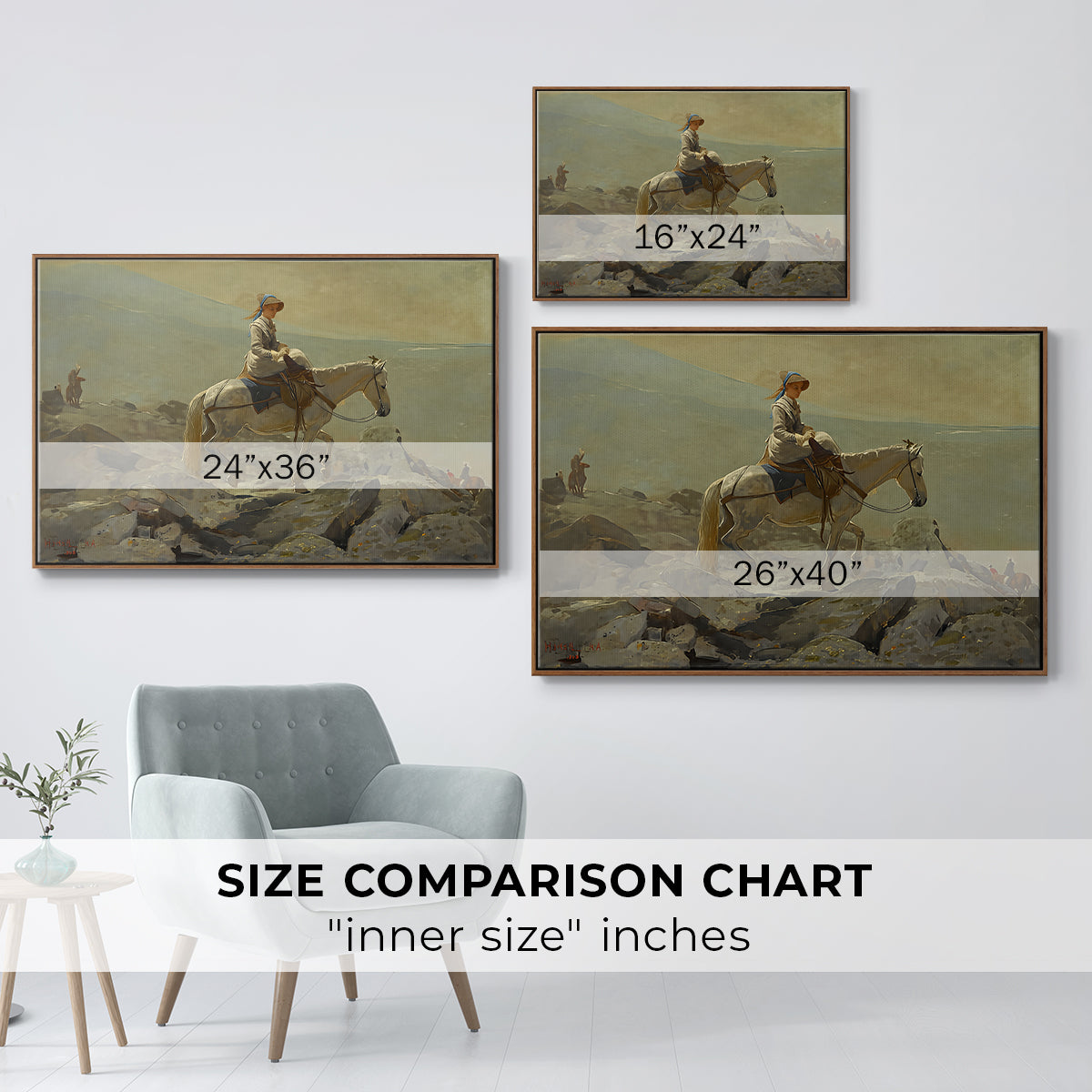 The Bridle Path, White Mountains, 1868 - Floater Framed Canvas Print