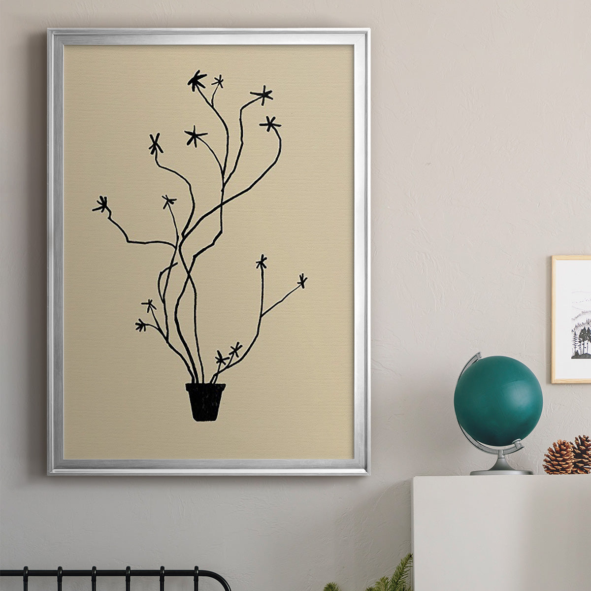Spring Sprig Vase II - Modern Framed Canvas Print