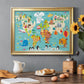 Children's World Map Premium Classic Framed Canvas - Ready to Hang