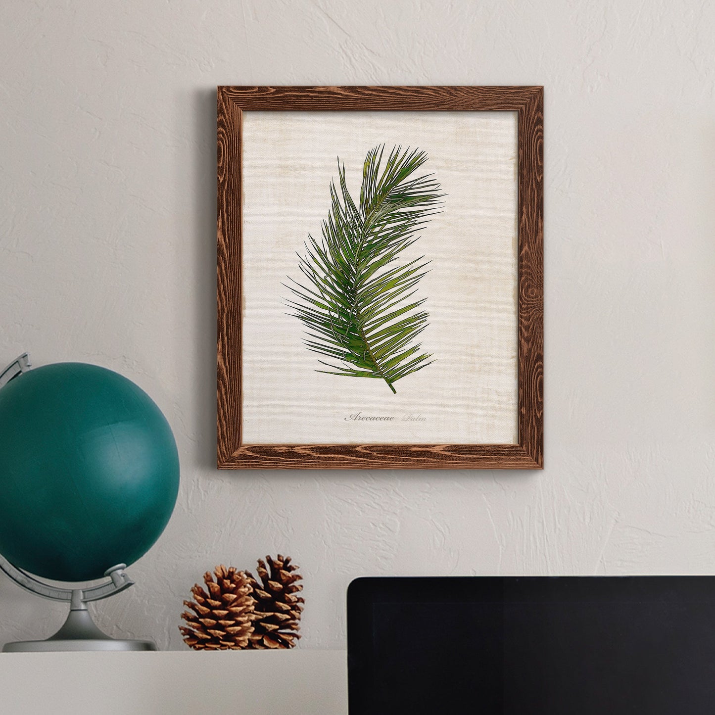 Palm Botanical II - Premium Canvas Framed in Barnwood - Ready to Hang