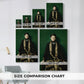 Size comparison chart for canvas art prints, showing multiple size options.