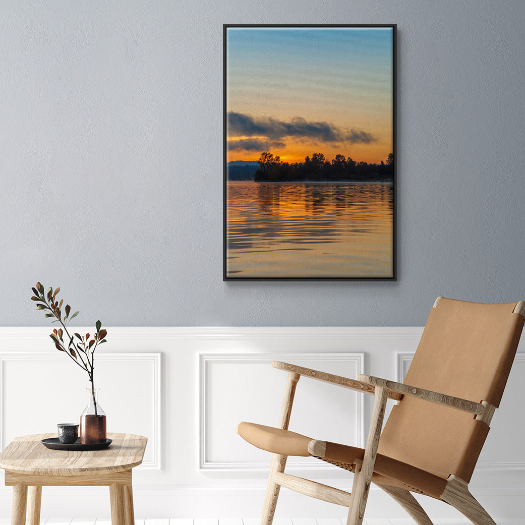 Molten Gold - Floater Framed Canvas Print