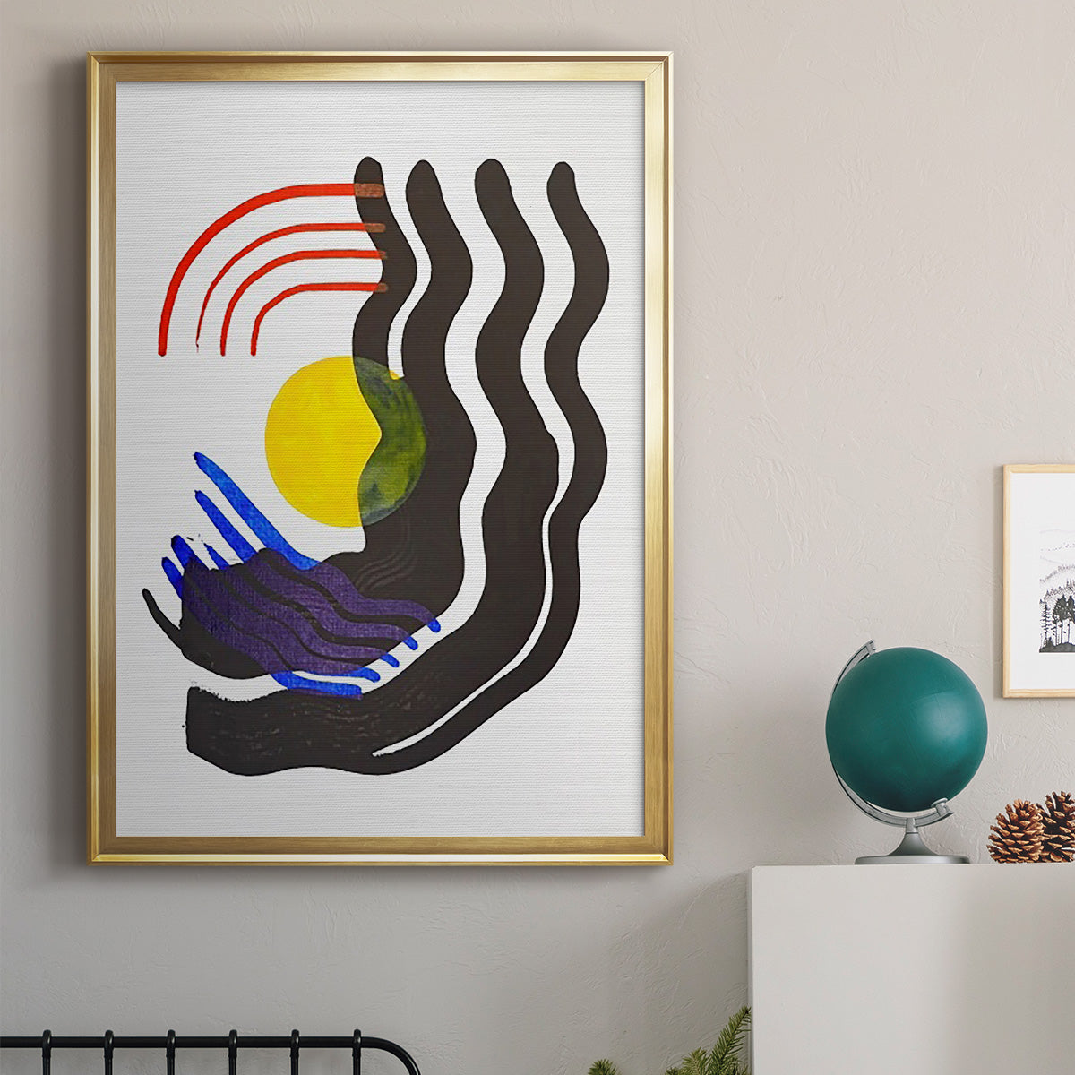 Shifting III - Modern Framed Canvas Print