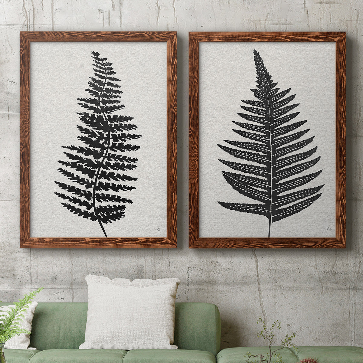 Forest Fern III - Premium Framed Canvas 2 Piece Set - Ready to Hang