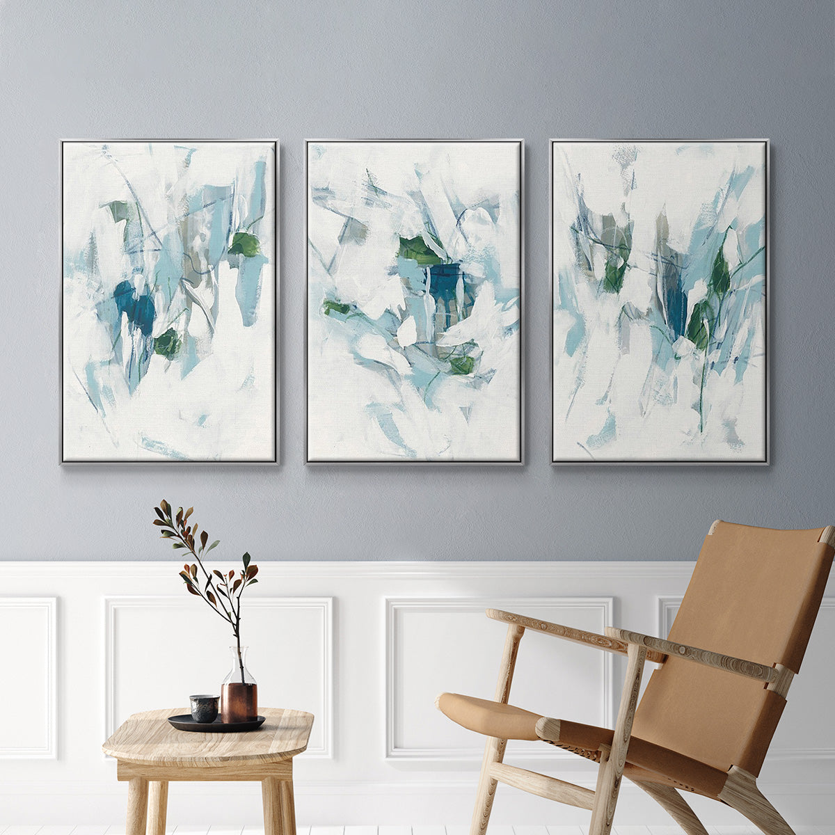 Ice Cavern I - Floater Framed Canvas Set