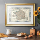 Bordered Map of France - Modern Framed Art Print