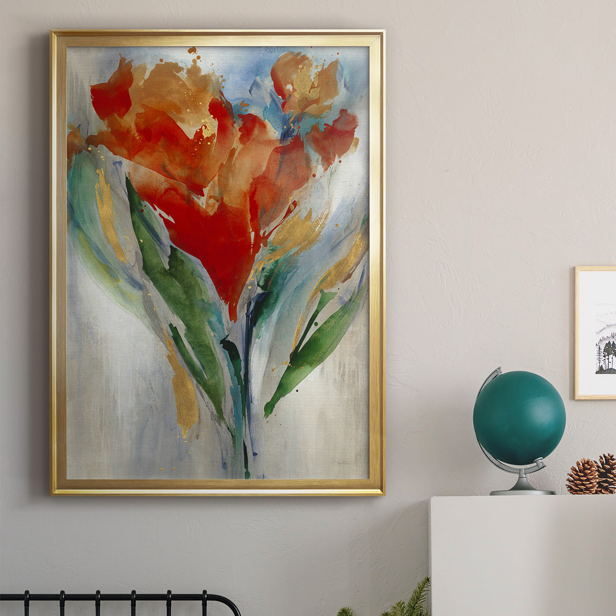 Wild Flower Bouquet - Modern Framed Canvas Print