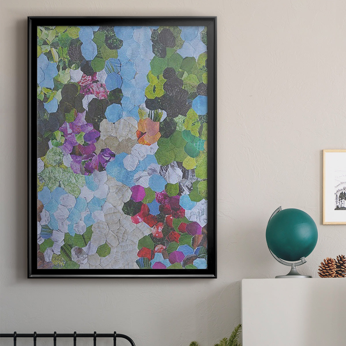 Iris Garden - Modern Framed Canvas Print