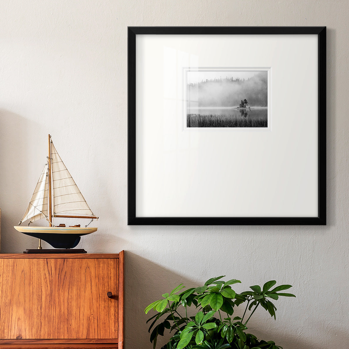 Island Fog Premium Framed Print Double Matboard