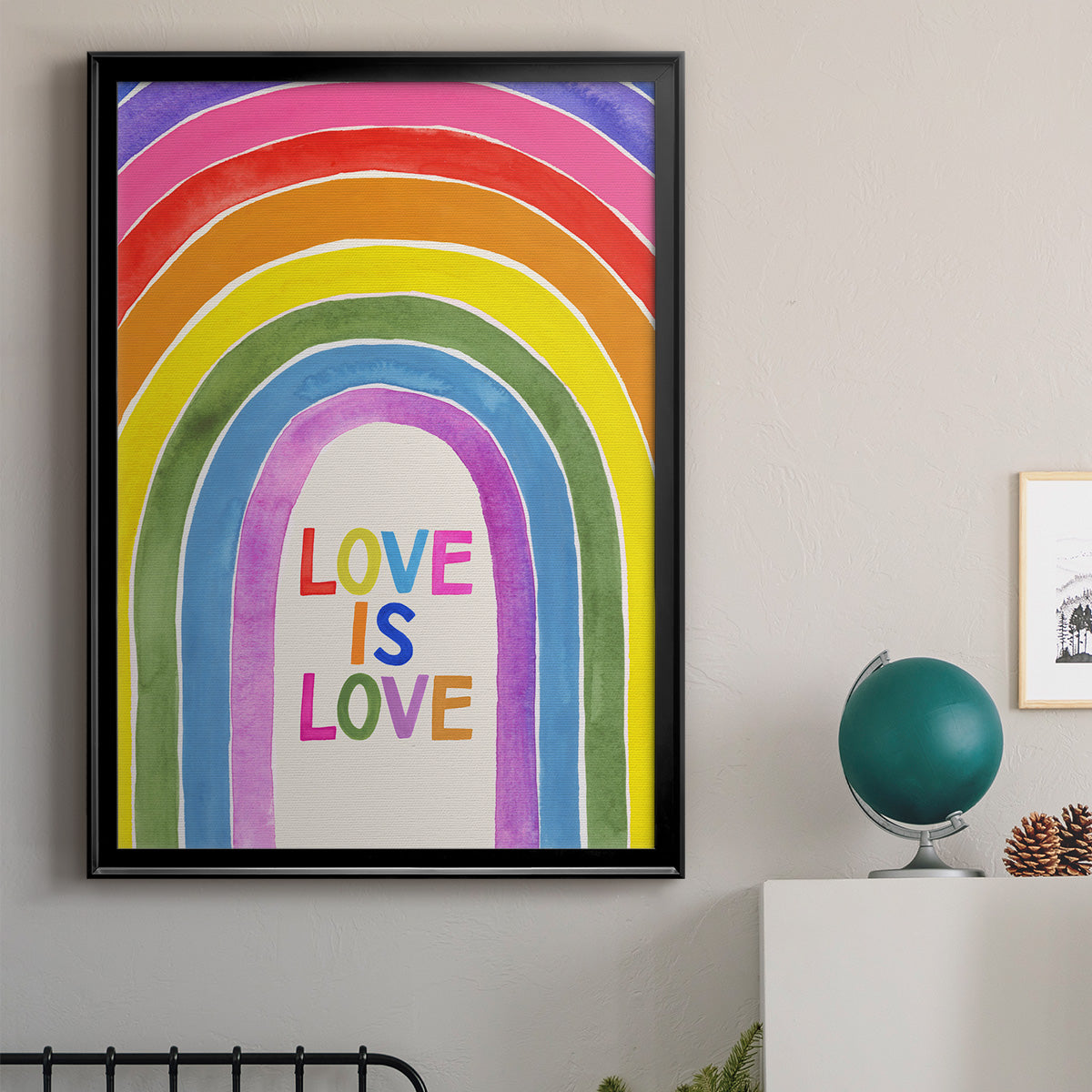 Love Loudly Collection B - Modern Framed Canvas Print