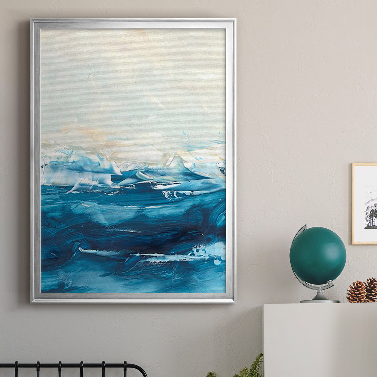 Wave after Wave II - Modern Framed Canvas Print