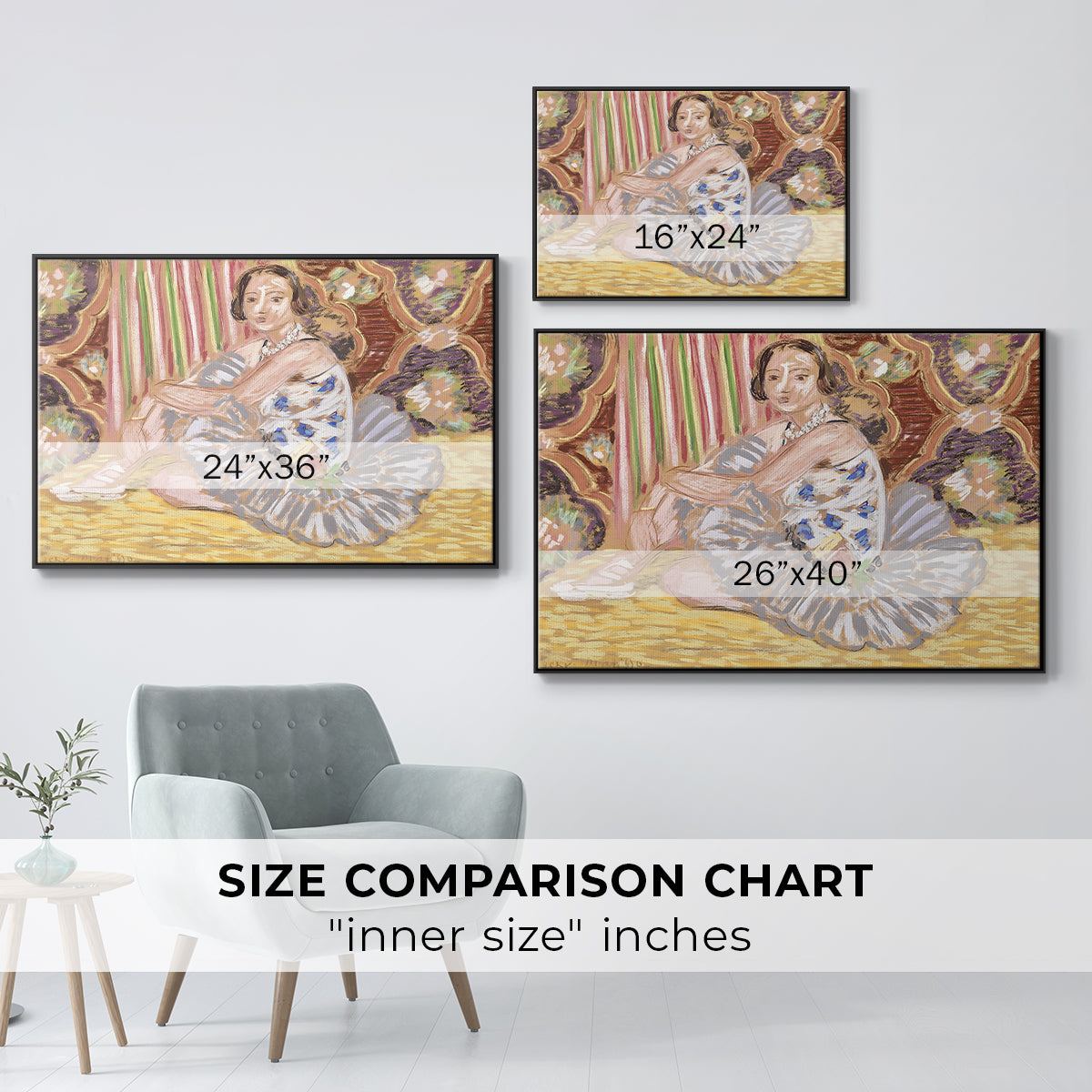 The Dancer (La danseuse), c. 1927 - Floater Framed Canvas Print