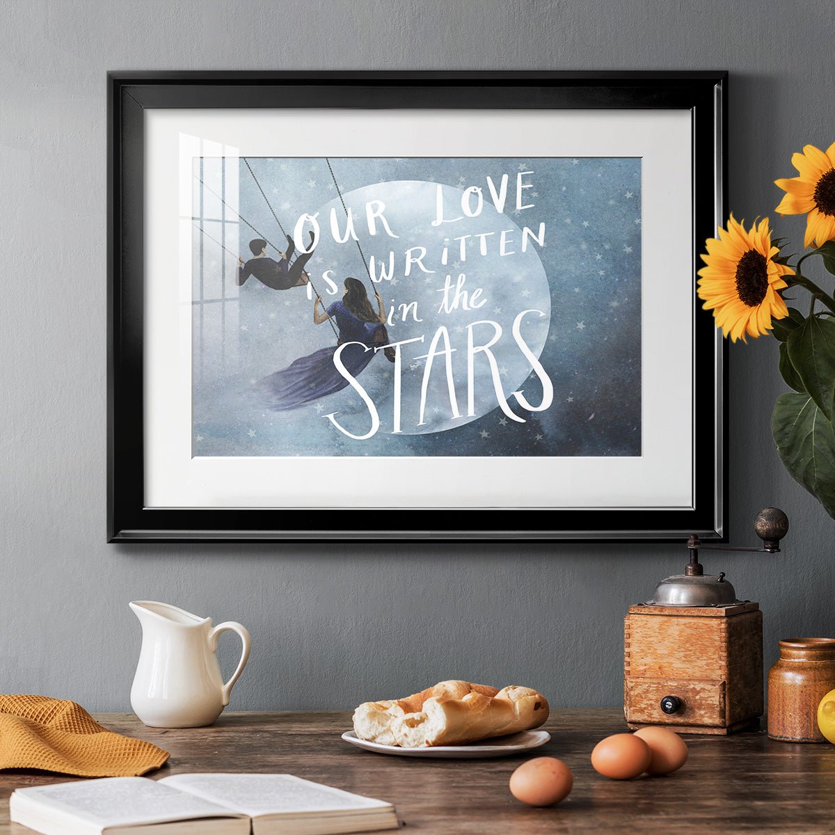 Celestial Love Collection A - Modern Framed Art Print