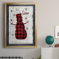 Checkered Snowman I - Modern Framed Canvas Print