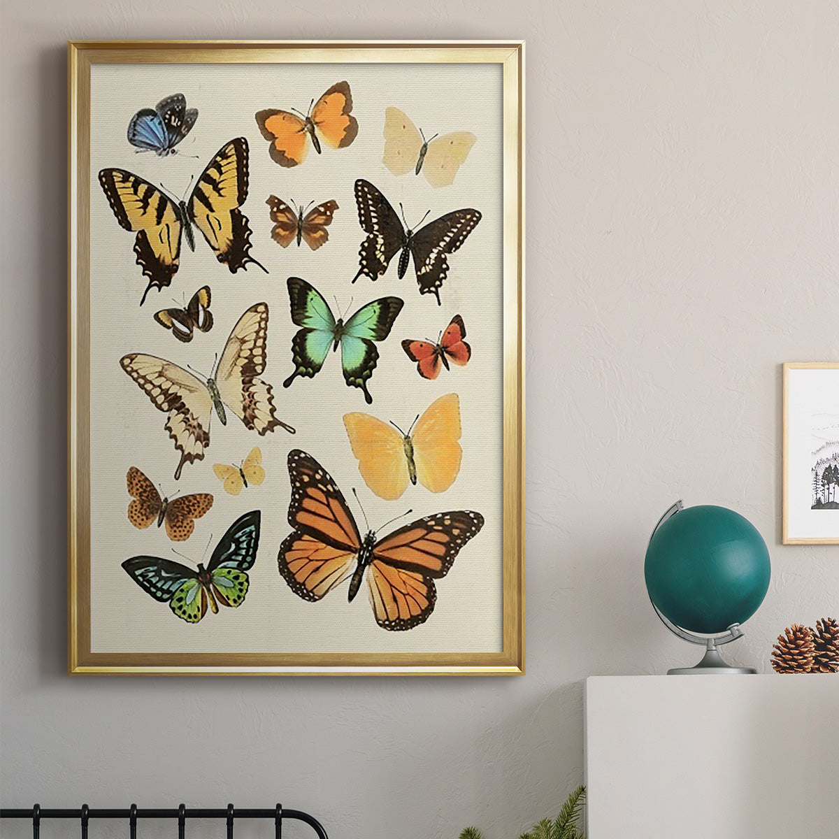 Collected Flutter I - Modern Framed Canvas Print