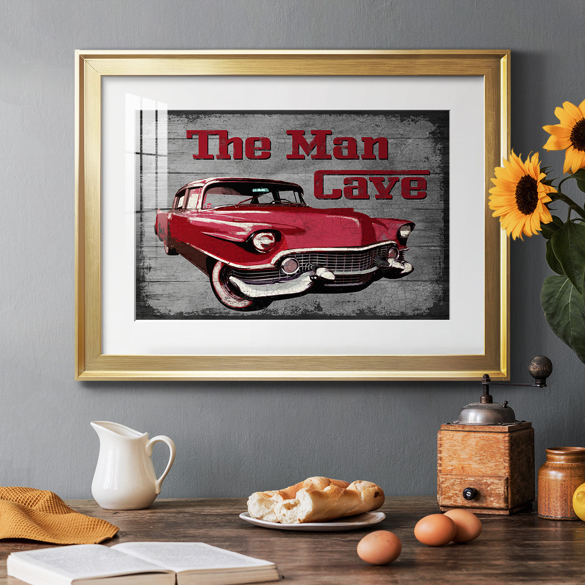 The Man Cave - Modern Framed Art Print