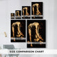 Size comparison chart for canvas art prints, showing multiple size options.