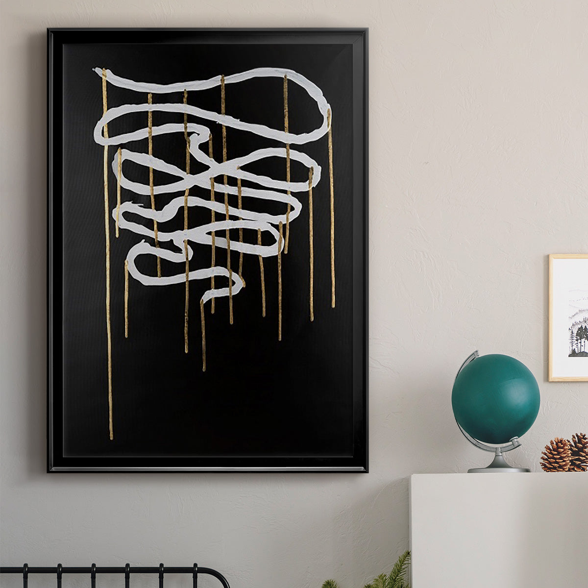 Weeping Ribbon II - Modern Framed Canvas Print